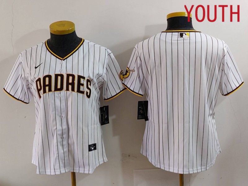 Youth San Diego Padres Blank White Stripe Game 2024 Nike MLB Jersey style 8302->youth mlb jersey->Youth Jersey